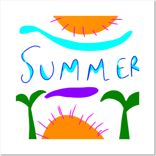 summer time beach background Posters and Art